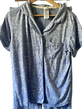 Munki Munki Blue Sheep Pajama Set Size Large